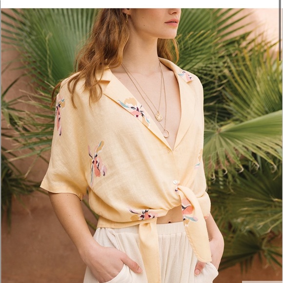 Yellow flower button down top - RAILS - Picture 3 of 3